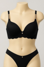 Rose Black Bra Set - Image 2